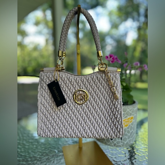 bebe Handbags - NWT- Bebe- light pink/ Gold Shoulder Bag